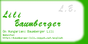 lili baumberger business card